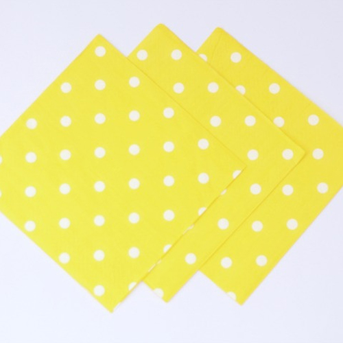 Polka Yellow Napkins